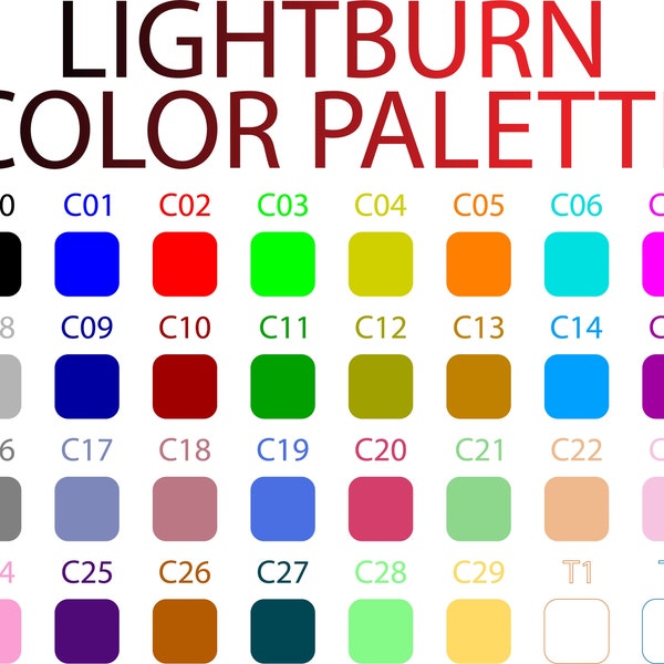 Lightburn Color Palette Adobe Illustrator Swatches