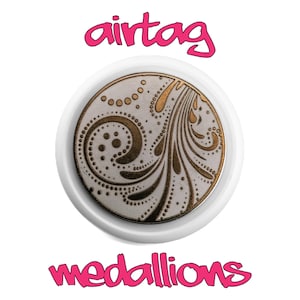 AirTag Medallions Engraved NEW Apple Airtag | Replacement Cover Flowing Scrolls 1
