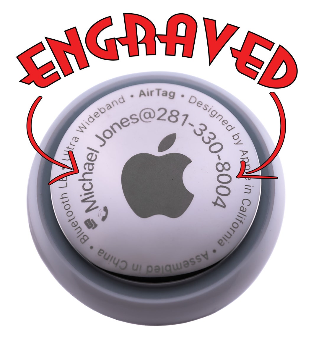 Apple airtag engraved personalized new etsy
