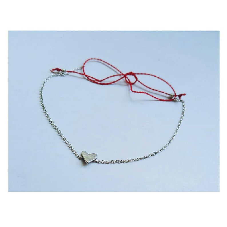 Bracciale Filo rosso del destino in argento e filo | Etsy