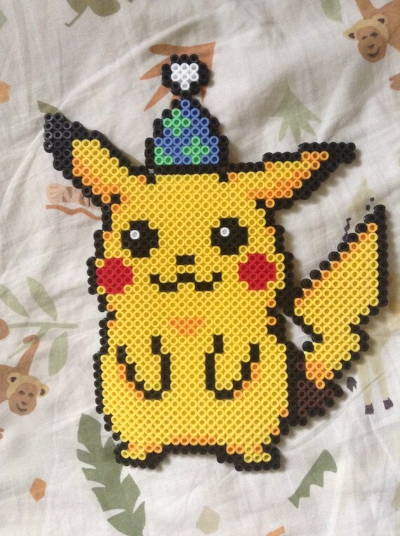Anniversaire Pikachu Perler Bead Sprite Etsy