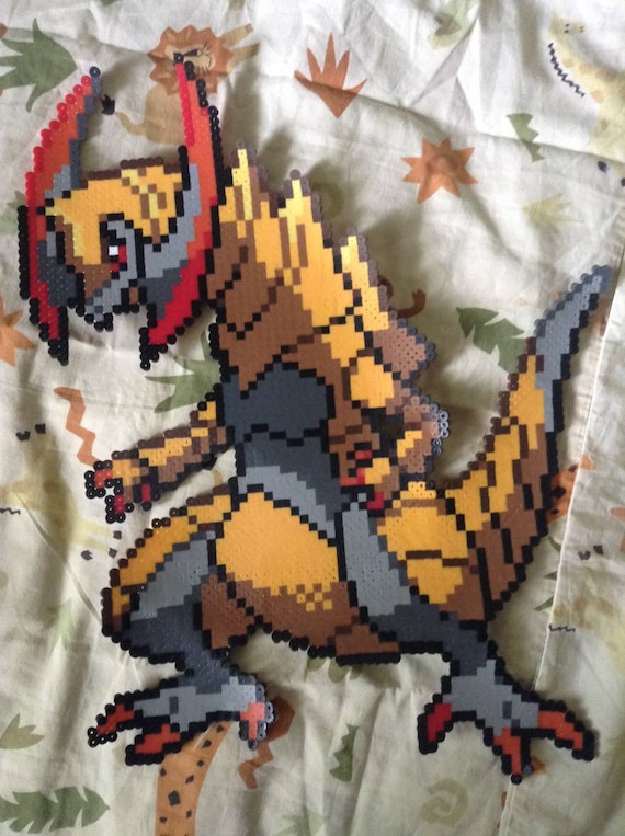Haxorus Perler Bead Sprite Etsy