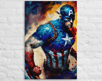 Captain America Wall Art - Print on Canvas