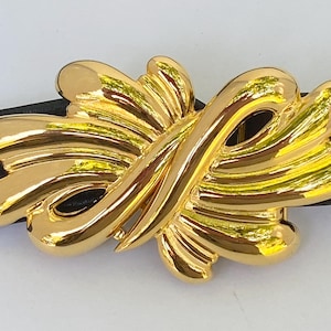 Paquette Women&#39;s Vintage Gold Tone Belt Buckle, 1980&#39;s