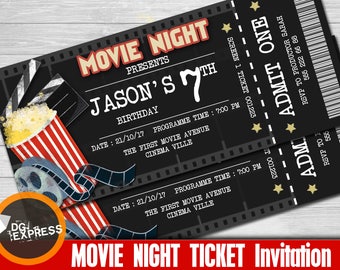 outdoor movie invite etsy