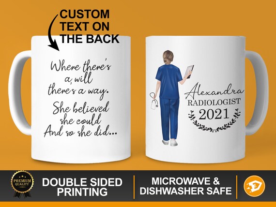 Personalized Radiologist Graduation Mug 11oz, Custom Radiologist Graduation Gift, Future Radiologist, Medicine School Mug, Class of 2021 Il_570xn