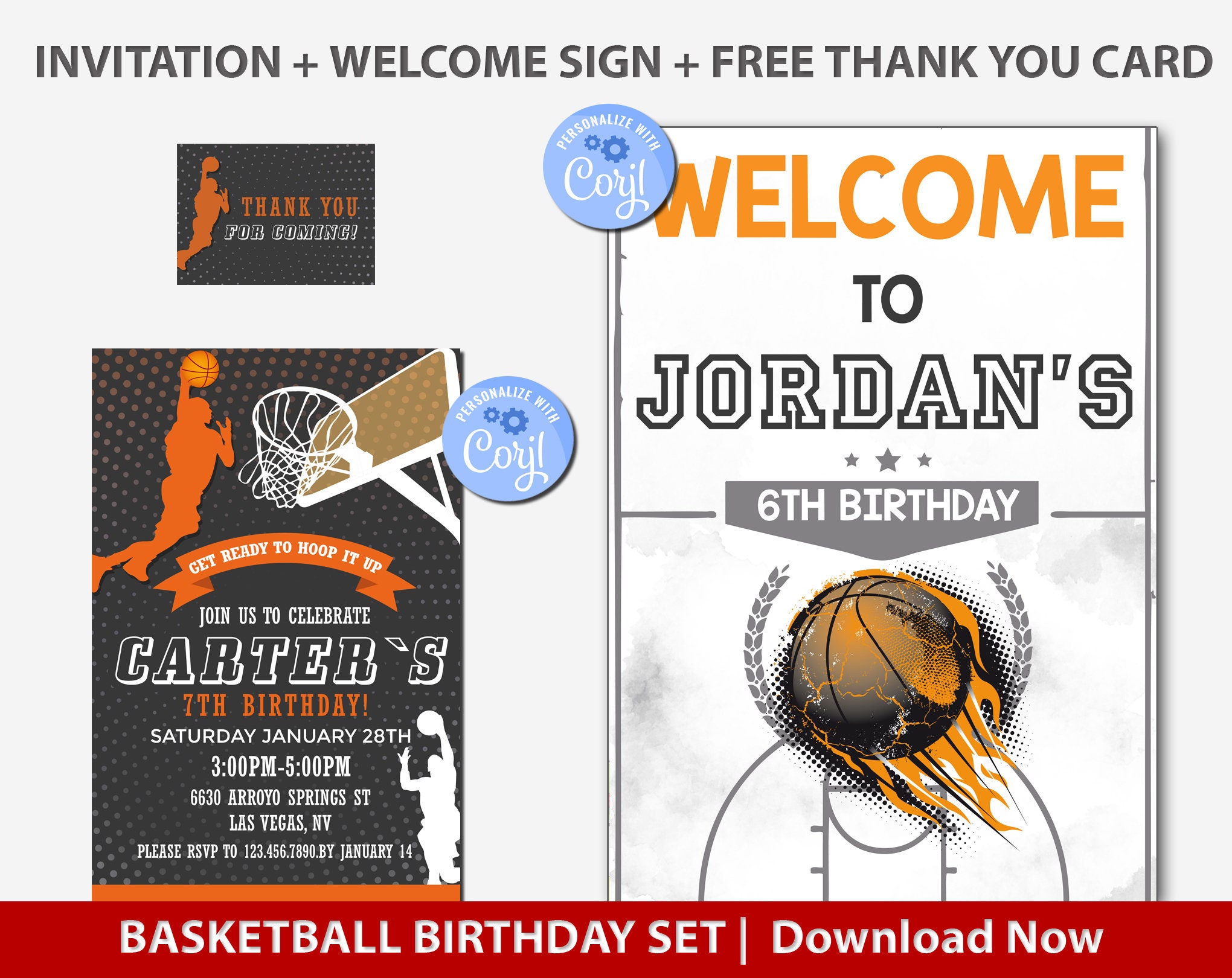 Basketball Invitation Basketball Party Basketball Invitation Etsy