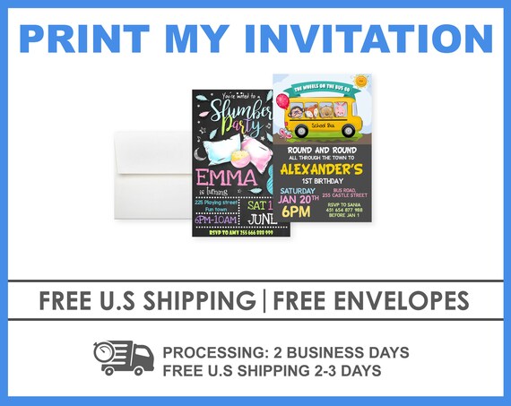 printed party invitations
