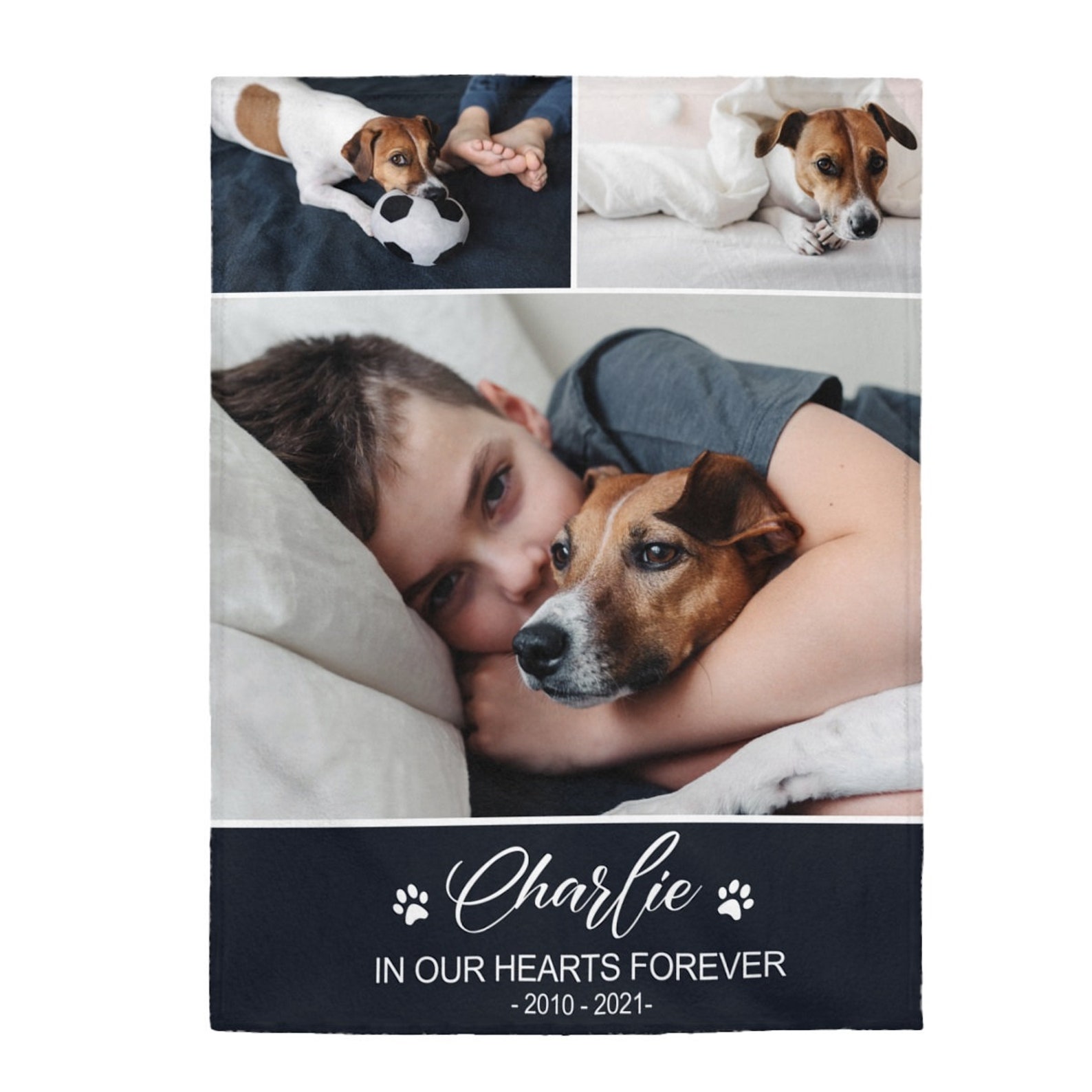 Personalized Pet Memorial Blanket Custom Blanket Blanket Etsy