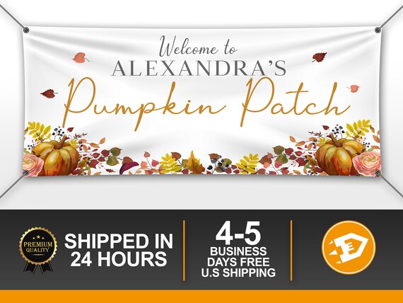 Pumpkin Patch Party Banner, Pumpkin Birthday Banner, 2nd 3rd 5th Birthday, Halloween Party - Halloween Backdrop Indoor Outdoor Il_570xn