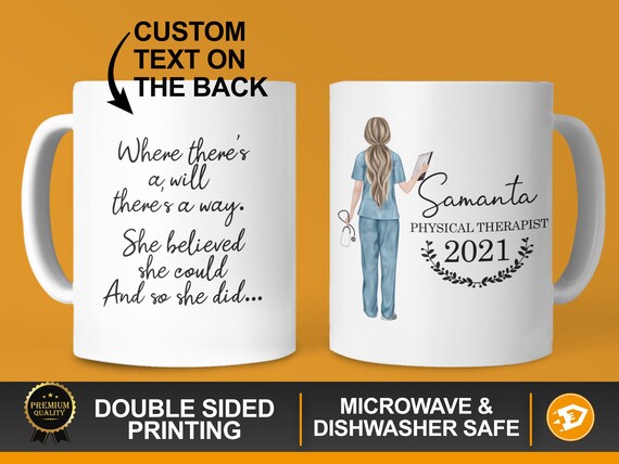 Personalized Physical Therapist Graduation Mug 11oz, Nursing Student Graduation Gift, Future Nurse, Physical Therapist Mug, Class of 2021 Il_570xn