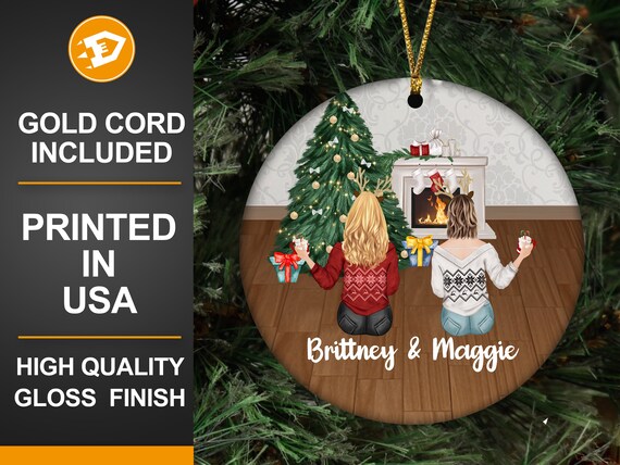 Personalized Sister Christmas Ornament, Custom Christmas Gift for Sister, Cousin, Roommate, Best Friends, Sisters Xmas Gift Il_570xn