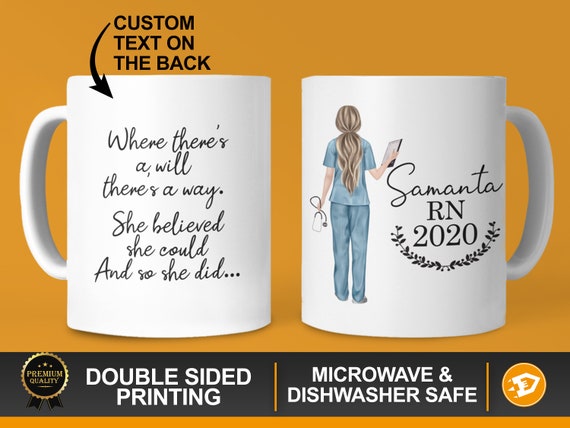 Personalized Nurse Graduation Mug 11oz, Custom Nursing Student Graduation, Future Nurse, Nurse Coffee Mug, Graduation Gift, Class of 2021 Il_570xn