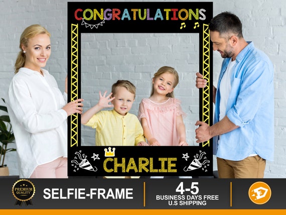 5th Grade Graduate Selfie Frame, Kindergarten, Pre-K, 8th Grade Class of 2021 Photo Props, 5th Grade Promotion Photo Frame Keepsake Il_570xn