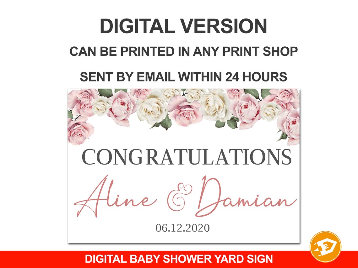 Congratulations Yard Sign Including Stakes Wedding Lawn Sign Etsy