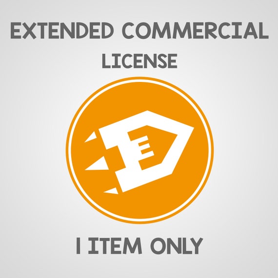 Extended Commercial license for Commercial Use - Clipart, for Small Business, 1 Licence per Product Il_570xn