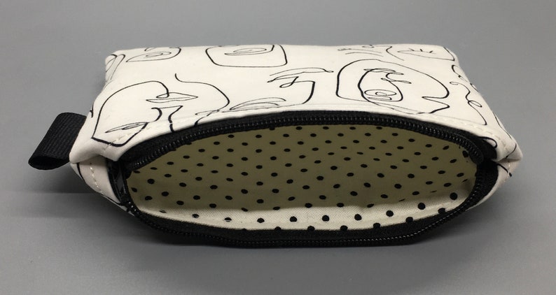 Art Gallery fabric credit business card case gift card holder gift for her Multi face zipper coin purse fabric pouch