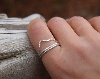 Mountain Ring, Mountainscape, Nature Inspired, Outdoorsy Jewelry, Mountains are Calling, Gift for Her