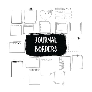 Journal Boxes Clipart Planner Stickers Doodles Filofax Planner ClipArts Clip Art Printables Digital Download Journal Frames Design Ressource