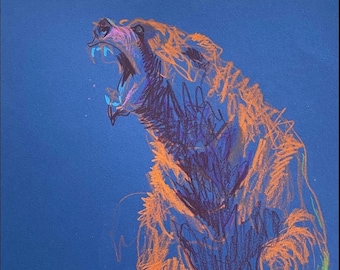 GRIZZLY BEAR Wall Art - Animal Art Print - David Colman Original Illustration