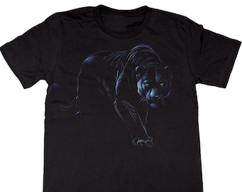 Black Panther T-Shirt - Animal Art - Softstyle CVC - Unisex Adult Tee - Gift for Nature Lovers - Hand Drawn