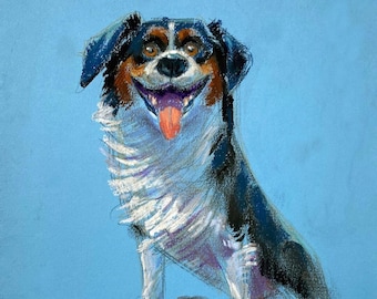 AUSTRALIAN SHEPHERD Wall Art - Animal Art Print - David Colman Original Illustration
