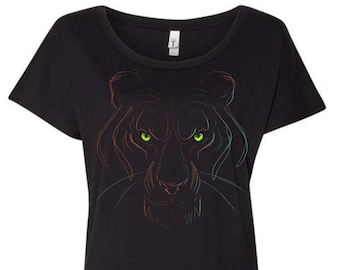Women&#39;s TIGER EYES Tee - Wide Neck Loose Fit Tee