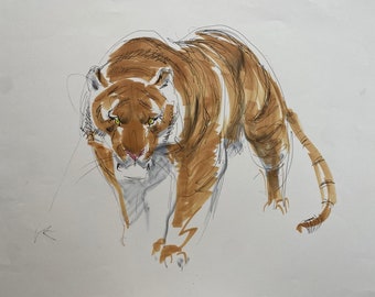 TIGER Art - Œuvre originale - David Colman Illustration