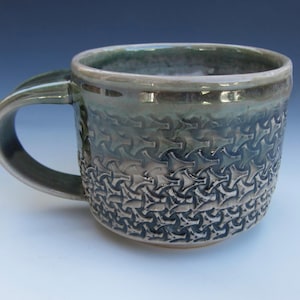 Handmade Stoneware Mug: 8 oz, Unique Texture