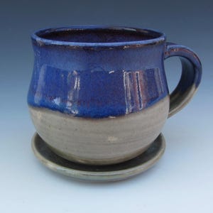 Stoneware Mug with Saucer