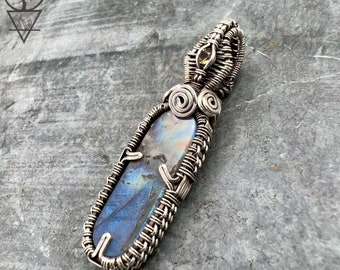 Wire Wrapped Labradorite Pendant