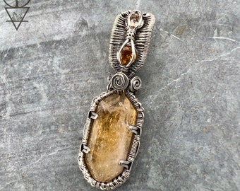 Wire Wrapped Citrine Pendant