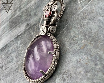 Wire Wrapped Amethyst Pendant