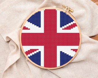United Kingdom Flag Ornament Digital Download Cross-Stitch & Needlepoint Chart