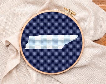 Tennessee Blue Gingham Ornament Digital Download Cross-Stitch & Needlepoint Chart