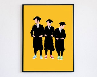 Converse Poster | Hasidic Jew Art |Minimalist Vector Decor | KoolKippah Prints