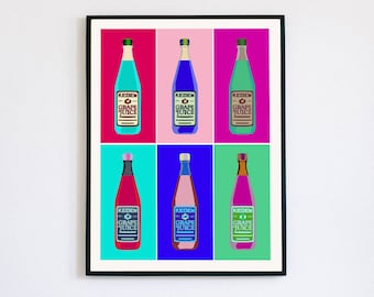 Kedem Grape Juice Poster | Food Art | Minimalist Vector Decor | KoolKippah Prints