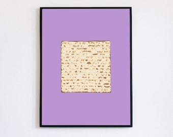 Matzah Poster | Food Art | Minimalist Vector Decor | KoolKippah Prints