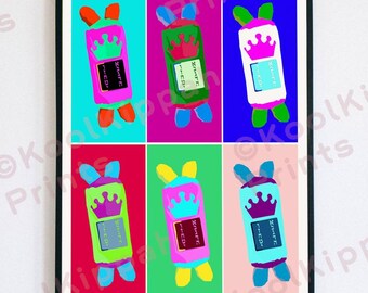Stuffed Torah Toy Poster | Color Pop Art | Minimalist Vector Decor | KoolKippah Prints