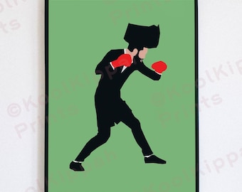 Boxer Poster | Hasidic Jew Art | Minimalist Vector Decor | KoolKippah Prints