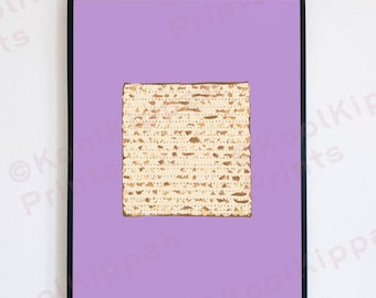 Matzah Poster | Food Art | Minimalist Vector Decor | KoolKippah Prints