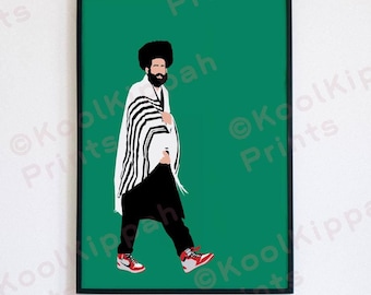 Nike Shoes | Hasidic Jew Art | Minimalist Vector Decor | KoolKippah Prints
