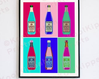 Kedem Grape Juice Poster | Food Art | Minimalist Vector Decor | KoolKippah Prints