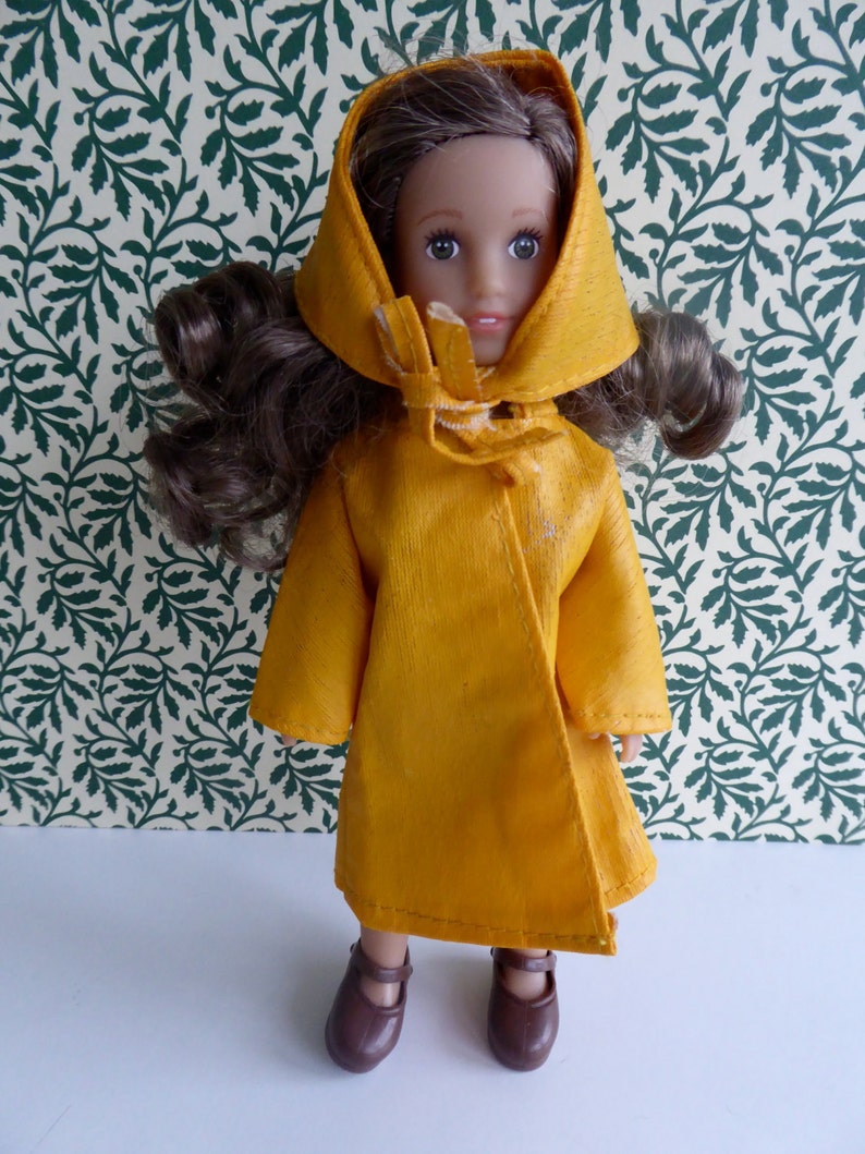 Vintage YELLOW RAINCOAT for MINI American Girl Doll and other Etsy