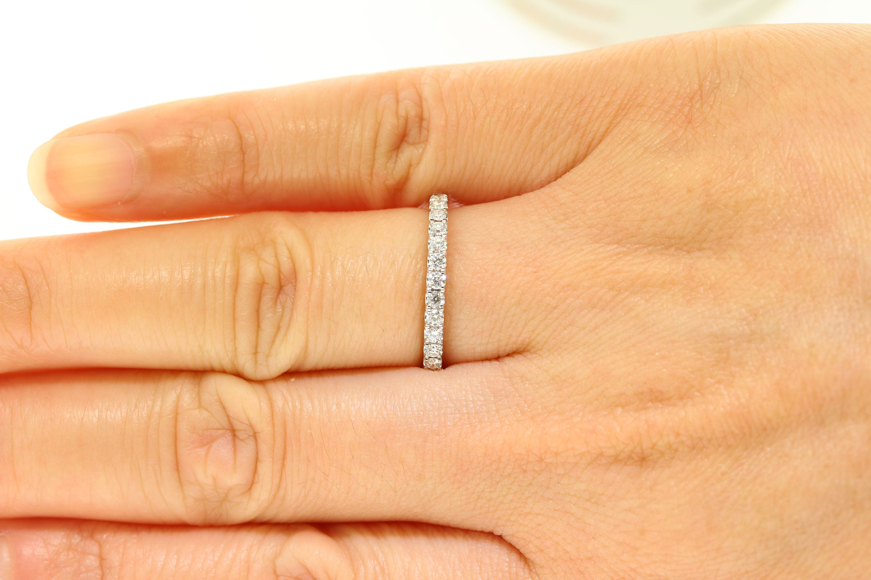 Classic Diamond Wedding Band Anniversary Band Bridal Ring Etsy