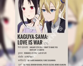 Kaguya Chika Print Etsy