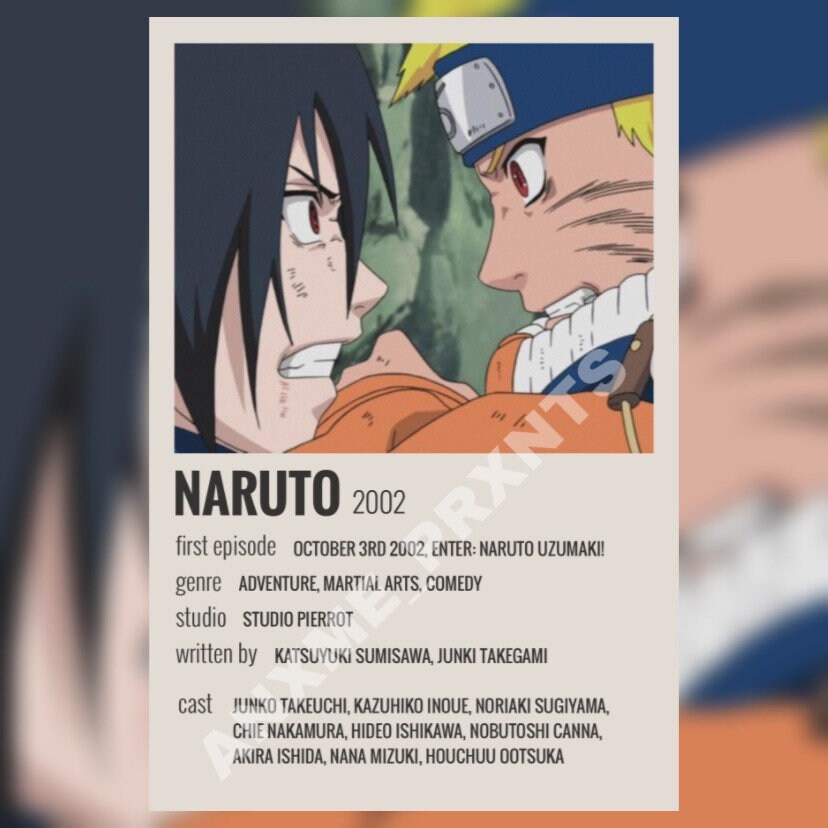 Naruto Anime Minimalist Poster Print Etsy