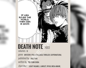 death note rules poster