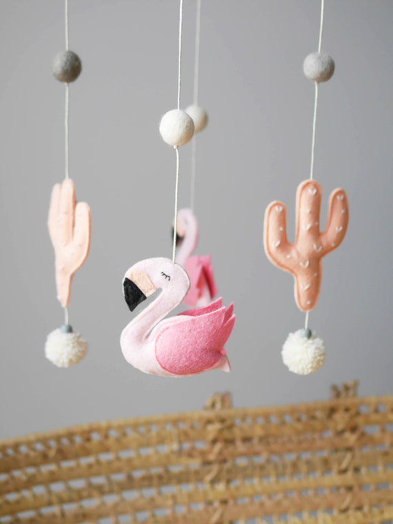 flamingo cot mobile