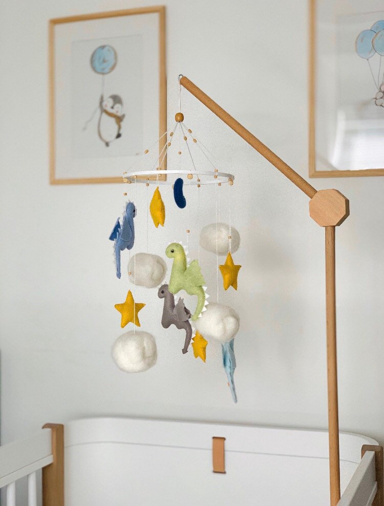 Cot Mobile Hanger Baby Mobile Hanger Crib Wooden Mobile Etsy